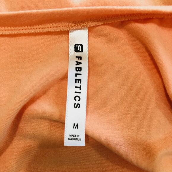 Fabletics Peach Scoop Neck Tie Back Tank Top  Medium - Picture 5 of 7